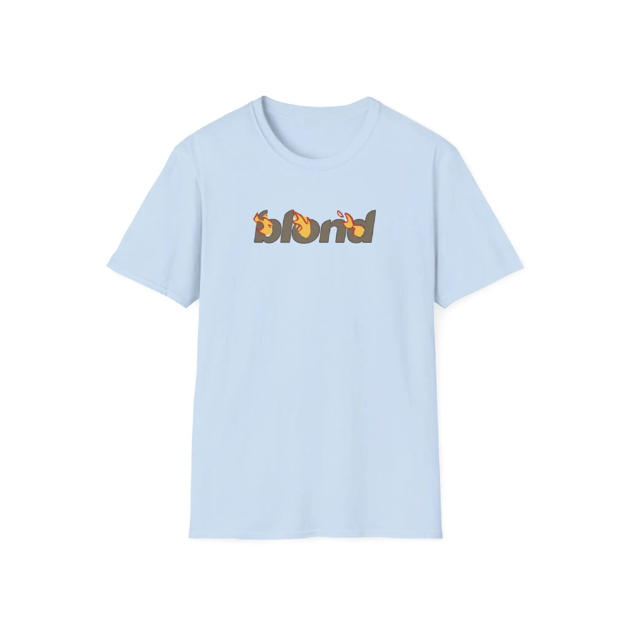 Frank Ocean Frank Ocean Blond Art Unisex Softstyle T Shirt Light Blue (1)